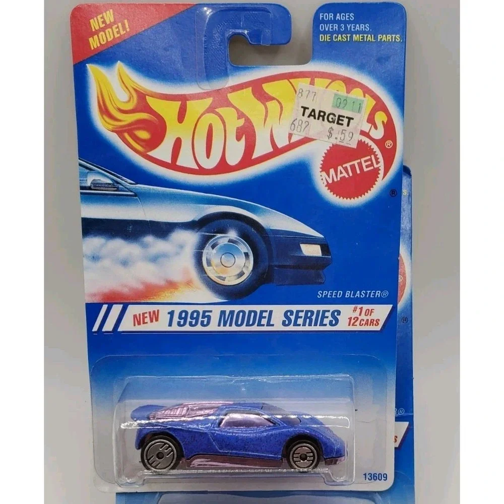 Hot Wheels 1995 Model Series SPEED BLASTER Blue Variant #1 PINK BASE